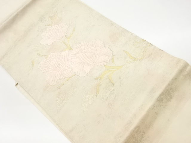 JAPANESE KIMONO / VINTAGE NAGOYA OBI / WOVEN FLOWERS